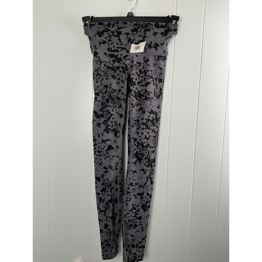 Lululemon Wunder Under High‎ Rise Tight 28 Floral Gray Black Leggings Size 2 - Picture 6 of 6